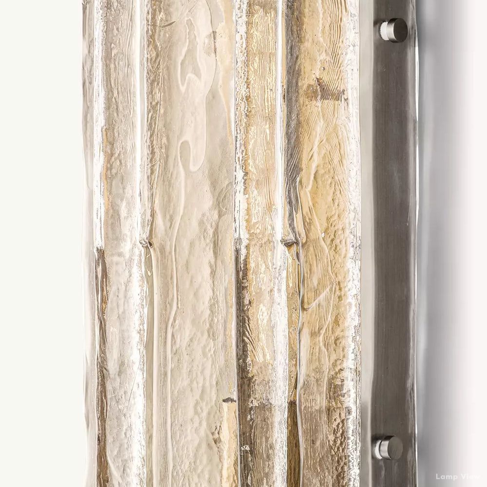 Lattice Contoured Glass Wall Sconce