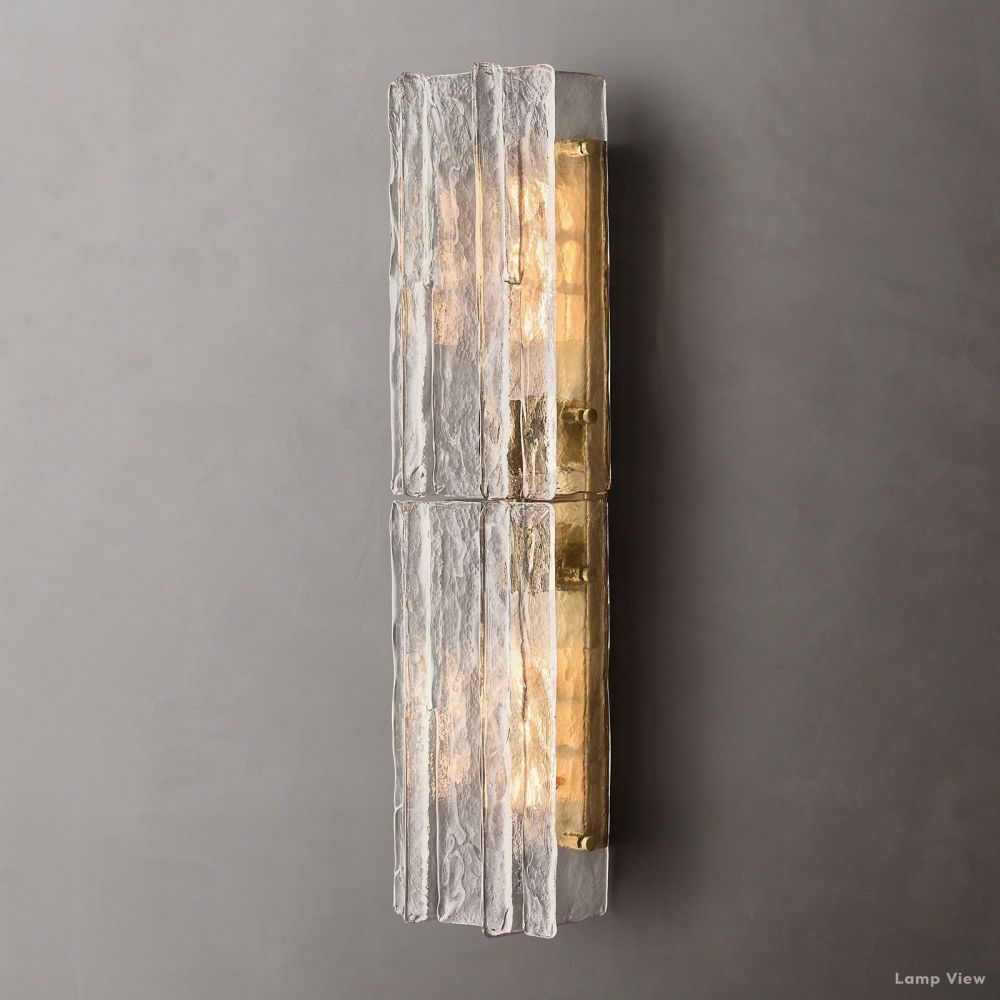 Lattice Contoured Glass Wall Sconce
