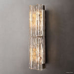 Lattice Contoured Glass Wall Sconce