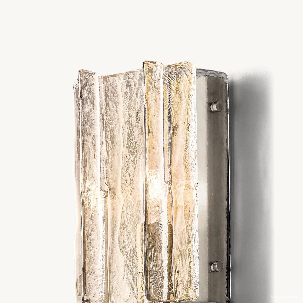 Lattice Contoured Glass Grand Wall Sconce