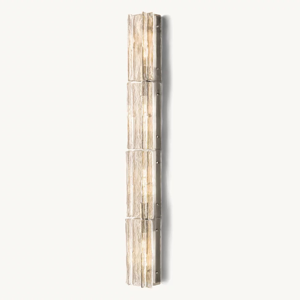 Lattice Contoured Glass Grand Wall Sconce