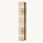 Lattice Cast Glass Grand Wall Sconce