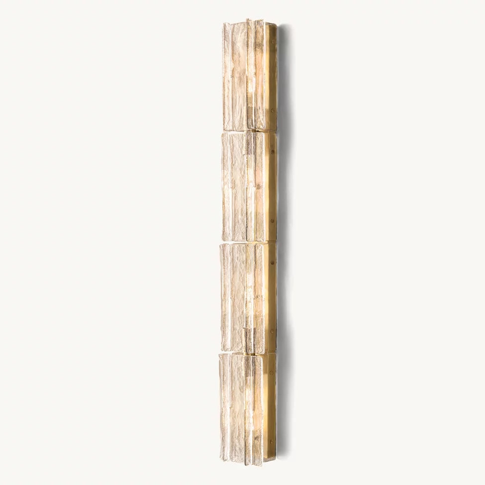 Lattice Contoured Glass Grand Wall Sconce