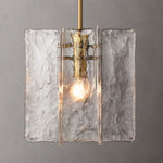 Lattice Contoured Glass Pendant Light