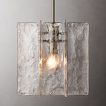 Lattice Contoured Glass Pendant Light