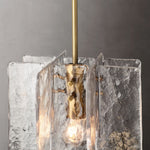 Lattice Contoured Glass Pendant Light