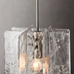 Lattice Contoured Glass Pendant Light