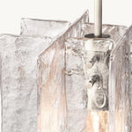 Lattice Contoured Glass Pendant Light