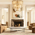 Lattice Tiered Round Chandelier 36"