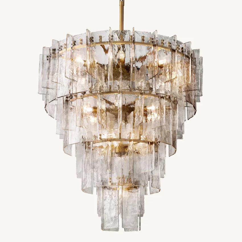 Lattice Tiered Round Chandelier 47"