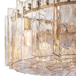 Lattice Contoured Glass Round Chandelier 60"