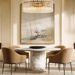 Lattice Contoured Glass Round Chandelier 37"