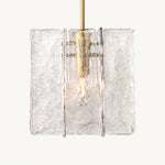 Lattice Contoured Glass Pendant Light