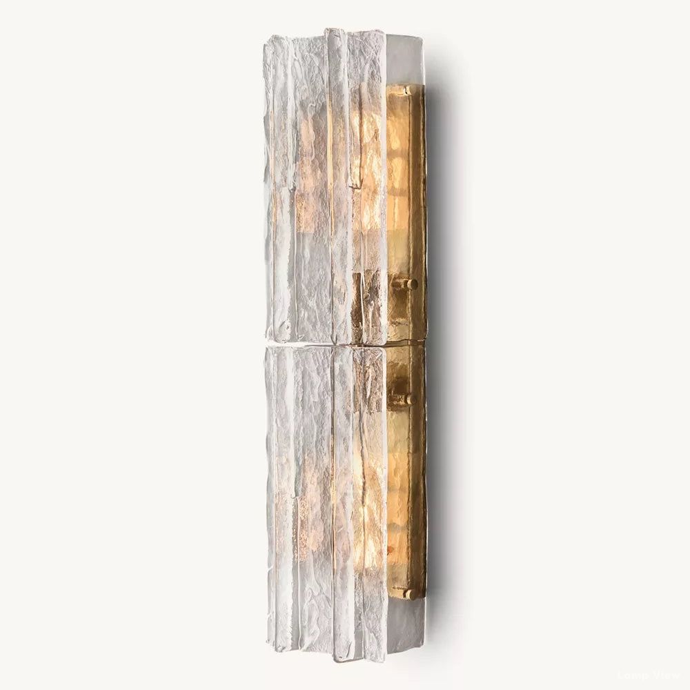 Lattice Contoured Glass Wall Sconce