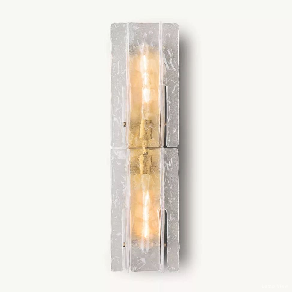 Lattice Contoured Glass Wall Sconce