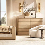 Lattice Contoured Glass Wall Sconce