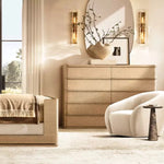 Lattice Contoured Glass Grand Wall Sconce