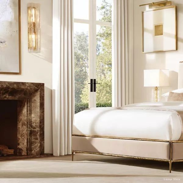 Lattice Contoured Glass Wall Sconce