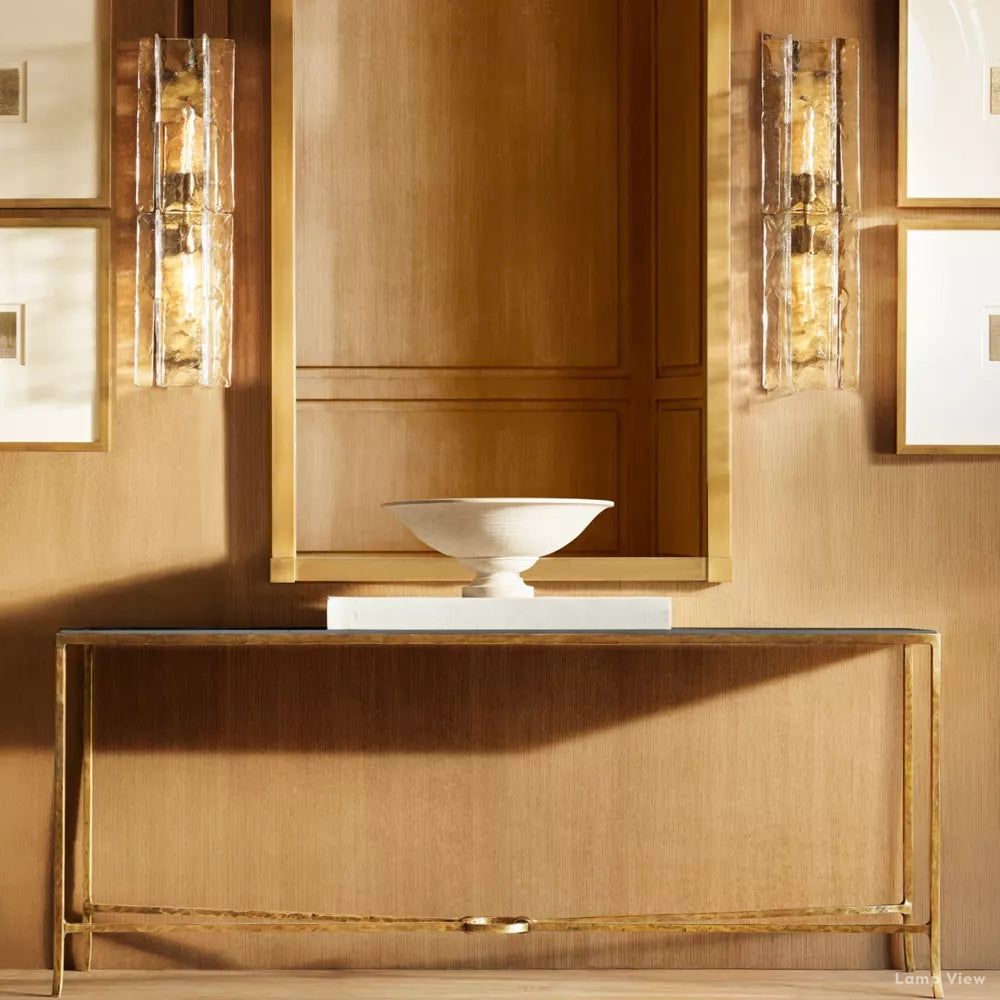 Lattice Contoured Glass Wall Sconce