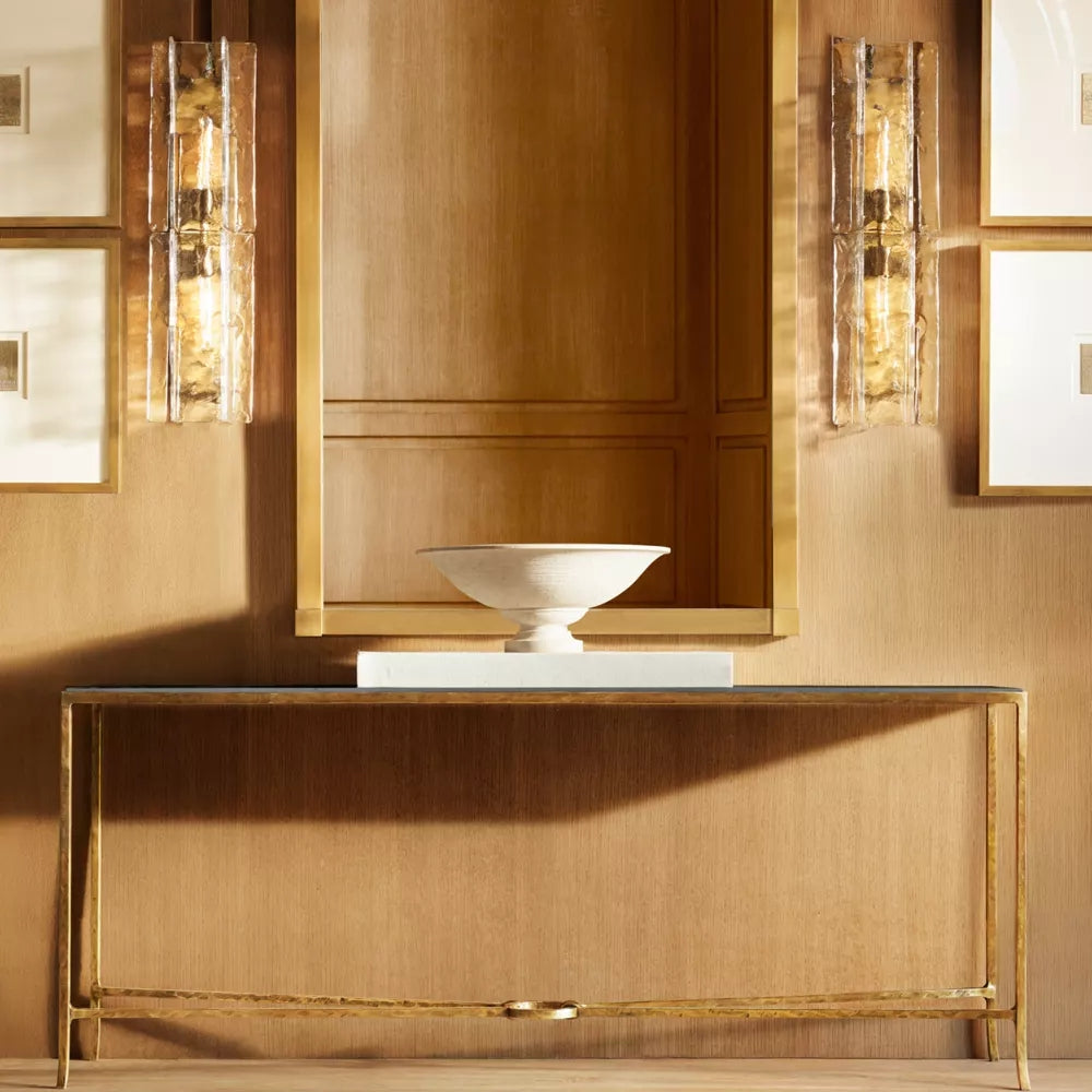 Lattice Contoured Glass Grand Wall Sconce