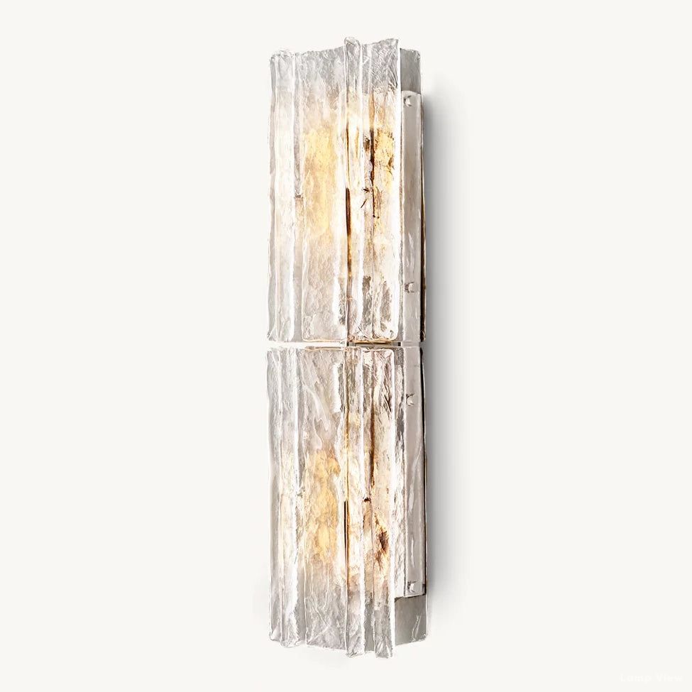 Lattice Contoured Glass Wall Sconce