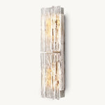 Lattice Contoured Glass Wall Sconce