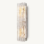 Lattice Cast Glass Wall Sconce