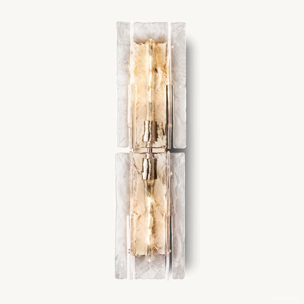 Lattice Contoured Glass Wall Sconce