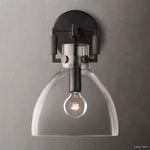 Machinist Glass Cloche Wall Sconce