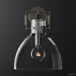 Machinist Glass Cloche Wall Sconce