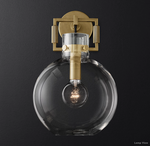 Machinist Glass Globe Wall Sconce