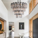 Delsie Grooved Glass Round Chandelier