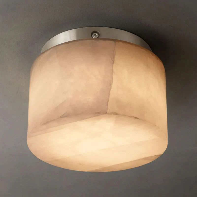 Rivage Lueur Alabaster Round Flush Mount
