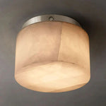 Rivage Lueur Alabaster Round Flush Mount