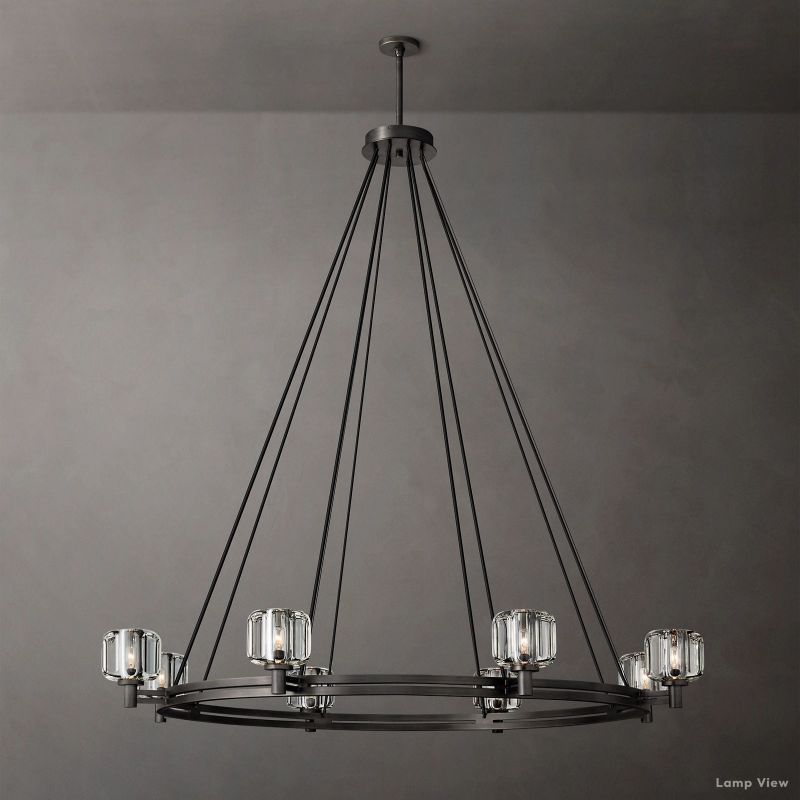 Demaret Modern Crystal Round Chandelier 60"