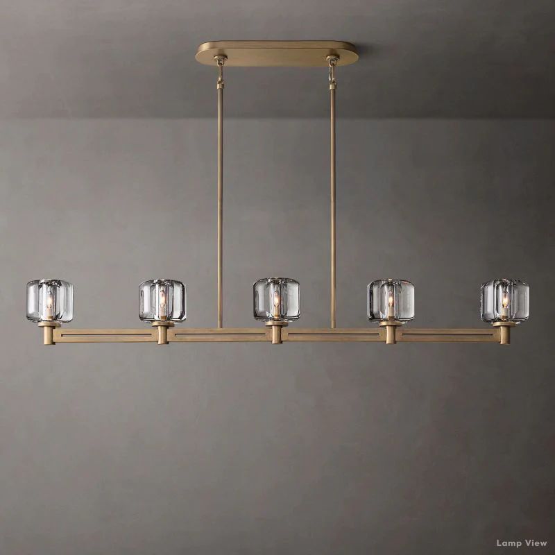 Demaret Modern Crystal Linear Chandelier 54"