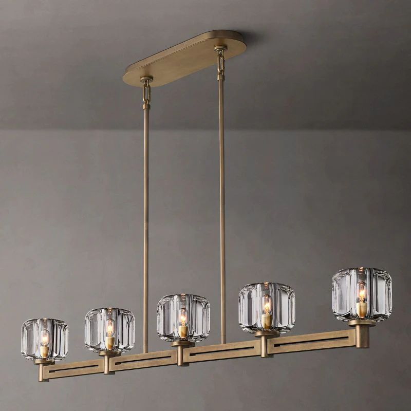 Demaret Modern Crystal Linear Chandelier 54"