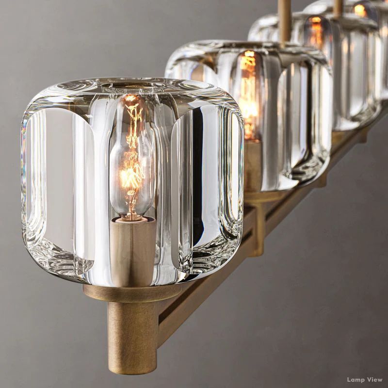 Demaret Modern Crystal Linear Chandelier 54"
