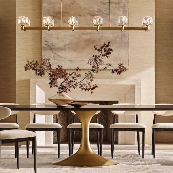 Demaret Modern Crystal Linear Chandelier 72"