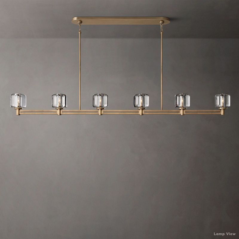 Demaret Modern Crystal Linear Chandelier 72"