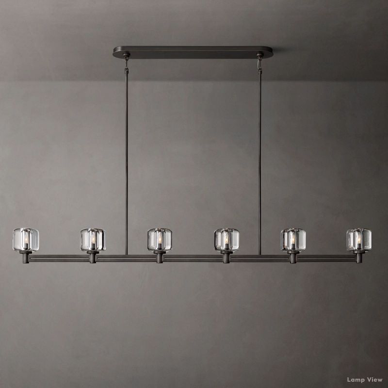 Demaret Modern Crystal Linear Chandelier 72"