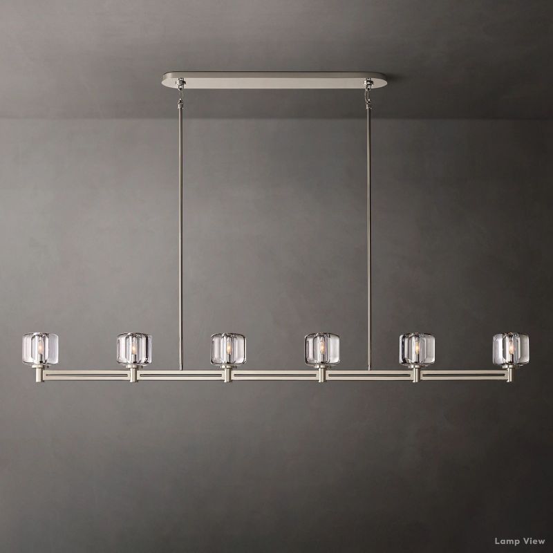 Demaret Modern Crystal Linear Chandelier 72"