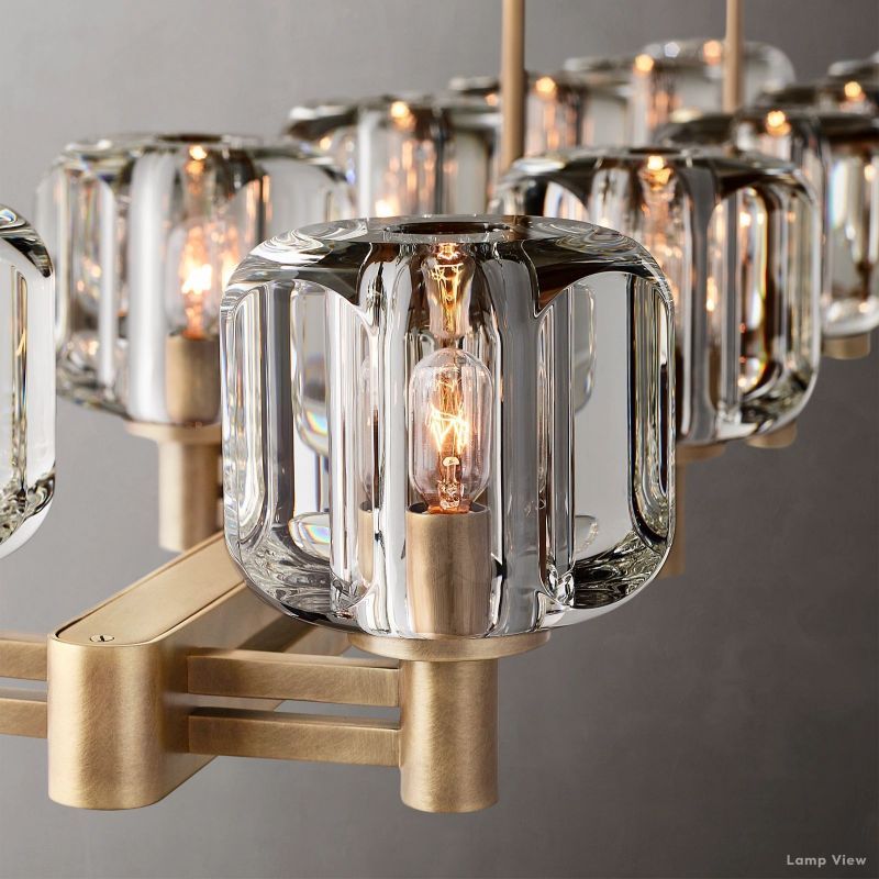 Demaret Modern Crystal Linear Chandelier 72"