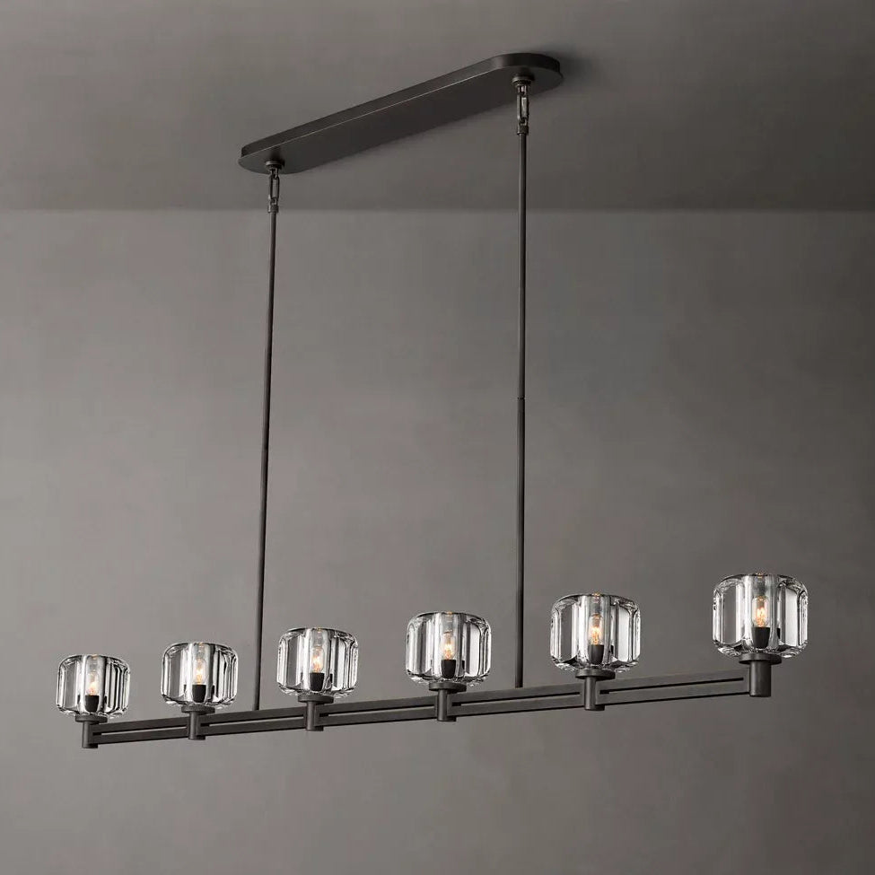 Demaret Modern Crystal Linear Chandelier 72"