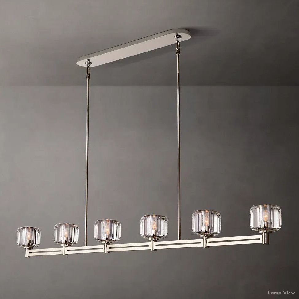 Demaret Modern Crystal Linear Chandelier 72"