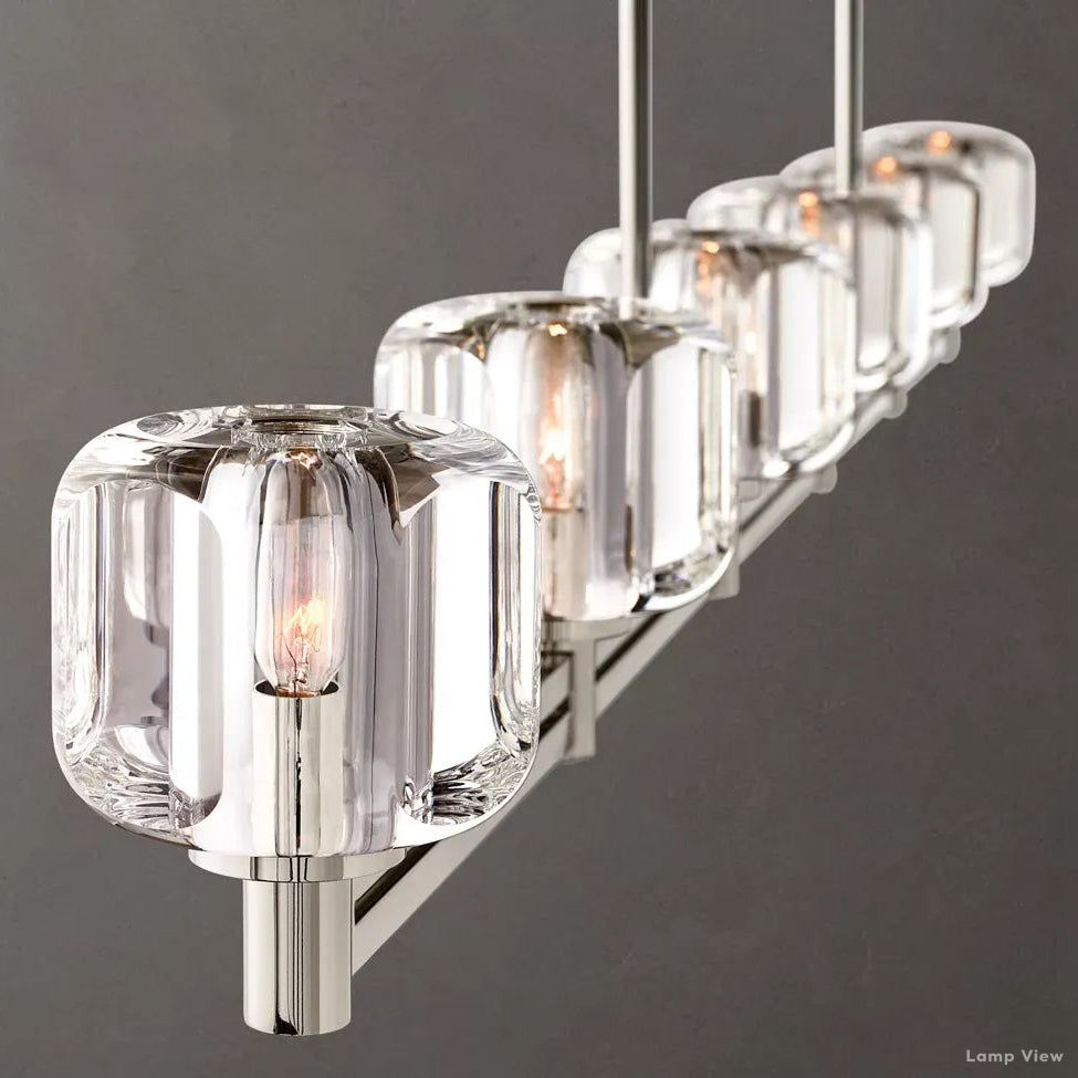 Demaret Modern Crystal Linear Chandelier 72"