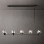 Demaret Modern Crystal Double Linear Chandelier 54"