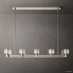Demaret Modern Crystal Double Linear Chandelier 54"