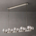 Demaret Modern Crystal Double Linear Chandelier 54"