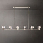Demaret Modern Crystal Double Linear Chandelier 72"